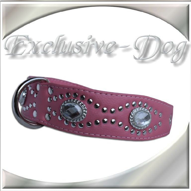 Lederhalsband Pearl Rose